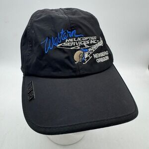 Western Helicopter Services Hat Drift Creek Outdoors USA Flag Black‎